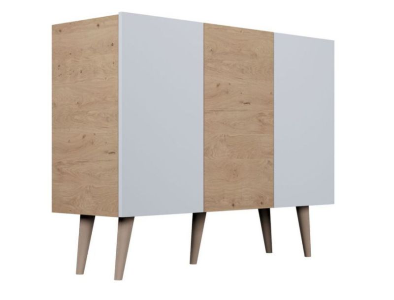 Komoda Kocot Meble TORONTO 120 dąb artisan/biała 1 szt.