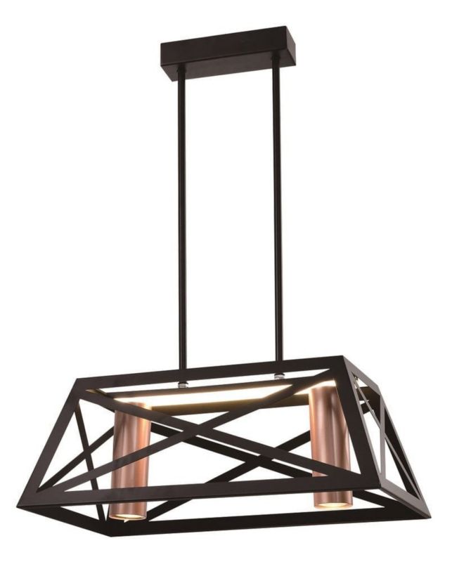 Lampa sufitowa Candellux Origami czarna-mosiądz wym: 74 x 51 x 32 cm 2xE27 x 40W 1 szt.