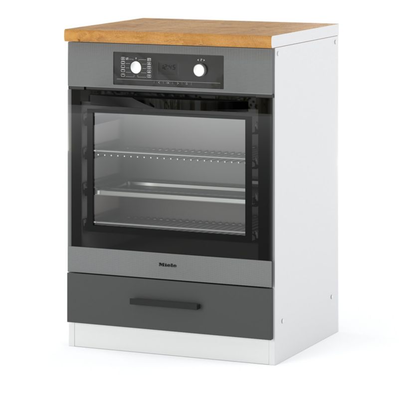 Szafka Kuchenna Hurtownia-Mebli Stojąca Do zabudowy piekarnika Blanka dolna piekarnik 60cm 60cm Biały Mat Szary Mat 60x47x85 cm