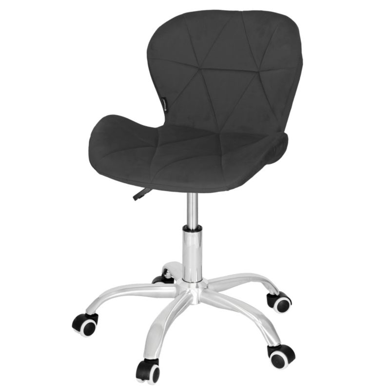 Krzesło obrotowe biurowe Springos fotel na kółkach do komputera ergonomiczny ciemnoszary 1 szt.