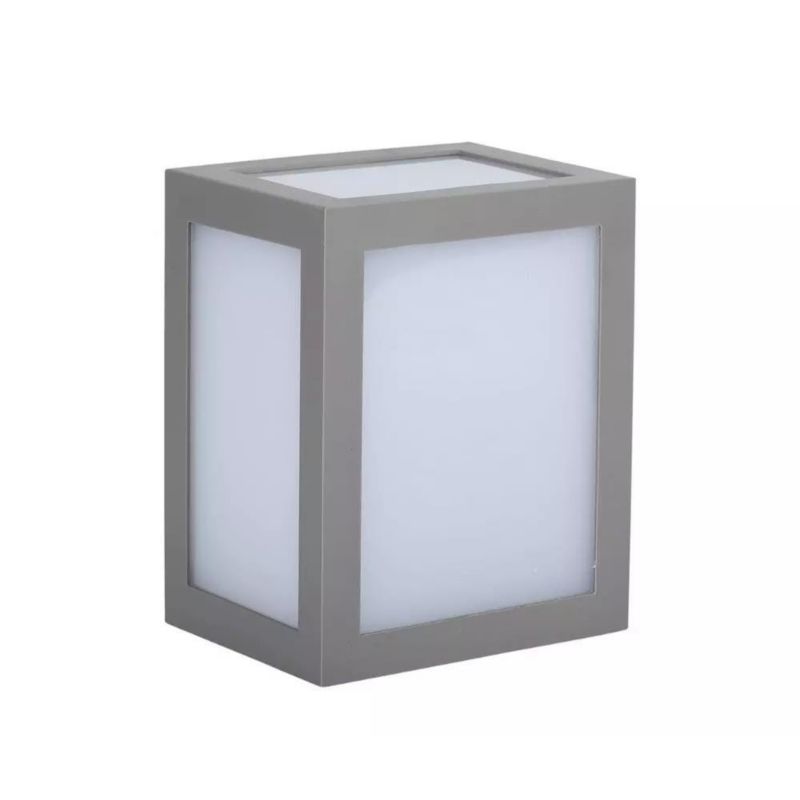 Kinkiet ścienny zewnętrzny V-TAC szary LED 12W 6400K 750lm IP65 wym: 16 x 13 cm tworzywo sztuczne - 1 szt.