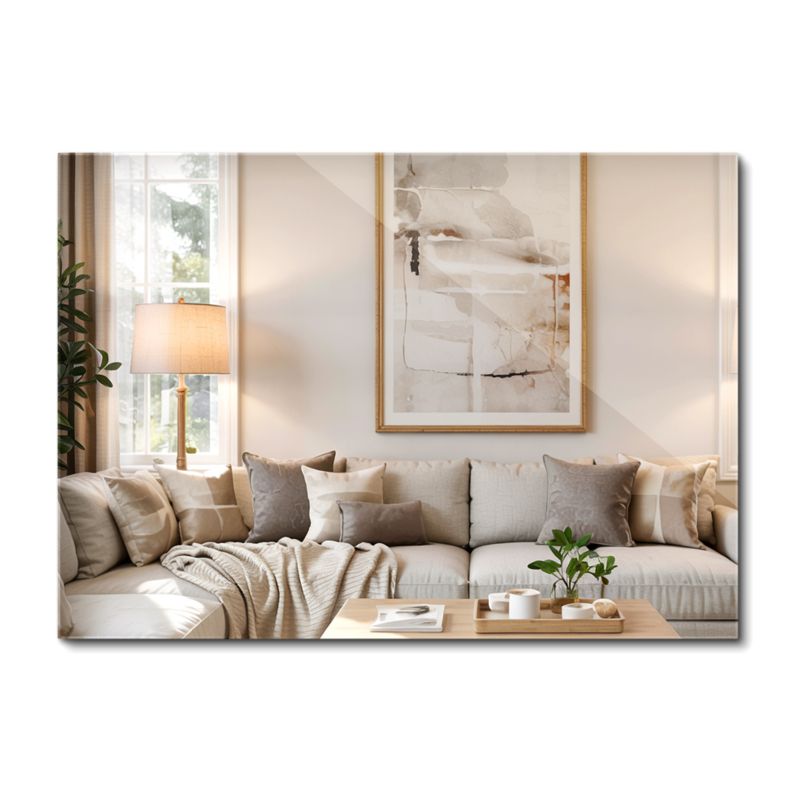 Lustro Ścienne ArtPrintCave 70 x 50 cm Duże Do Makijażu Łazienkowe Do Sypialni Salonu 1 szt.