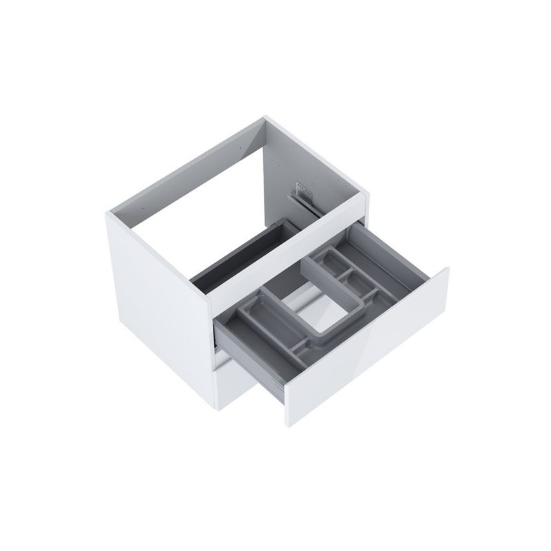 Szafka podumywalkowa Oltens Vernal 60 cm wisząca, biały połysk, cichy domyk, 1 szt.