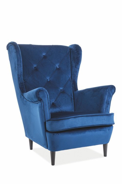 Fotel Signal uszak LADY VELVET granatowy 1 szt