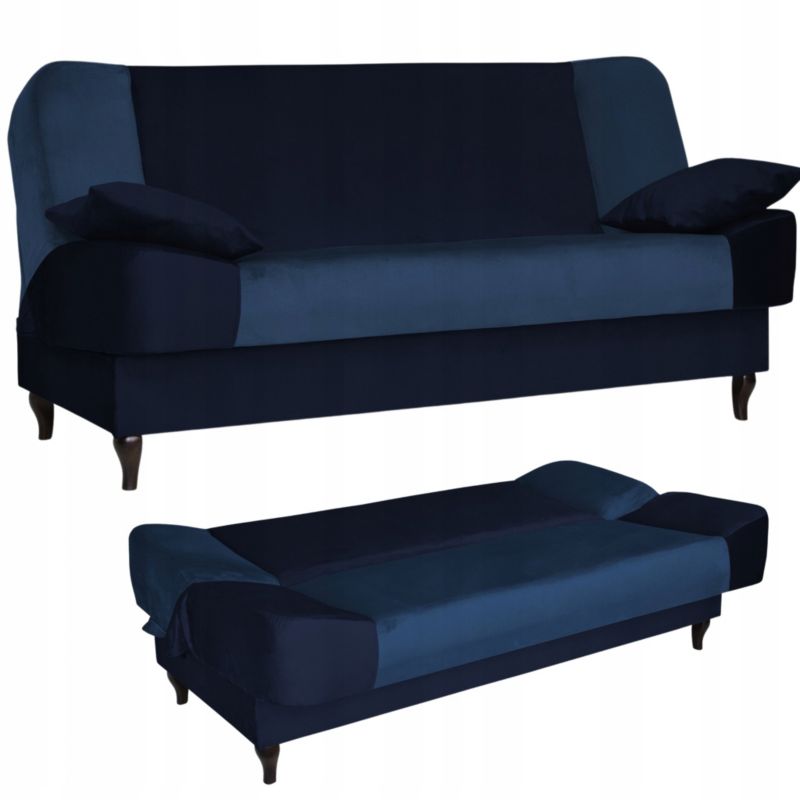 Kanapa do salonu rozkładana Family Meble Sara Duo czarno granatowe 1szt