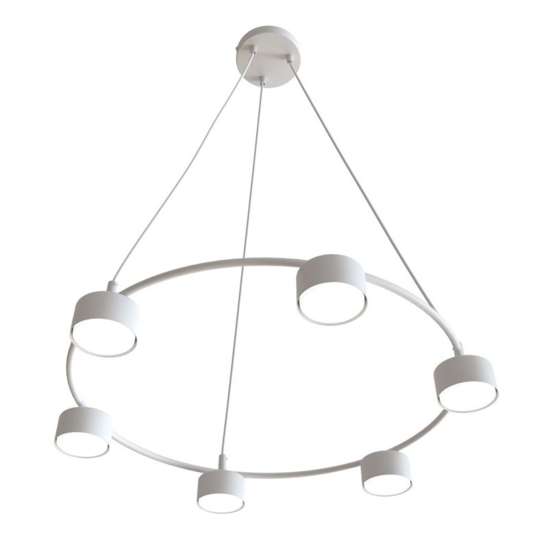 Lampa wisząca Emibig Starlit 0429 biała ring 6xGX53 x 8W 1 szt.