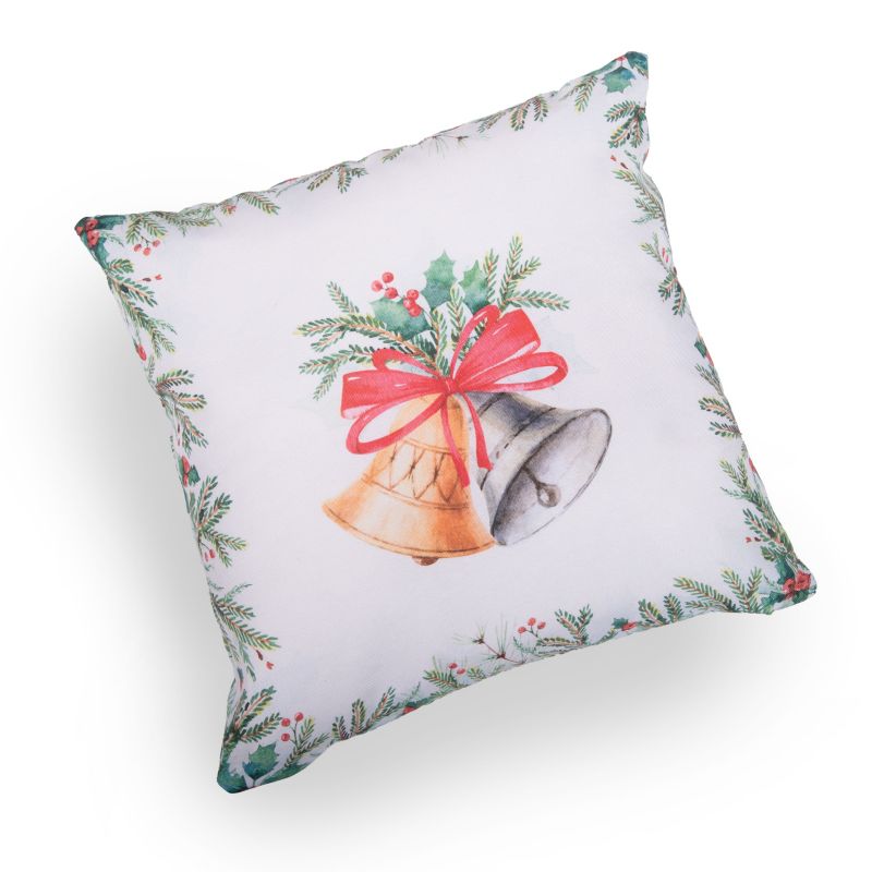 Poduszka dzwonki 45 x 45 cm biała