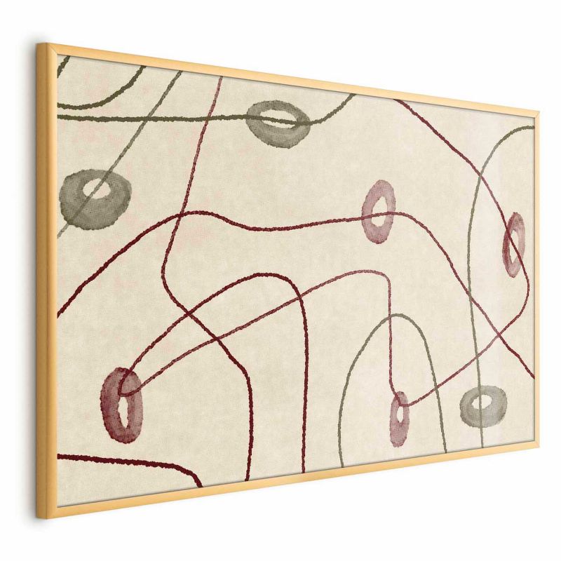 Plakat Artgeist Kształty 90x60 cm z ramą złotą 1 szt