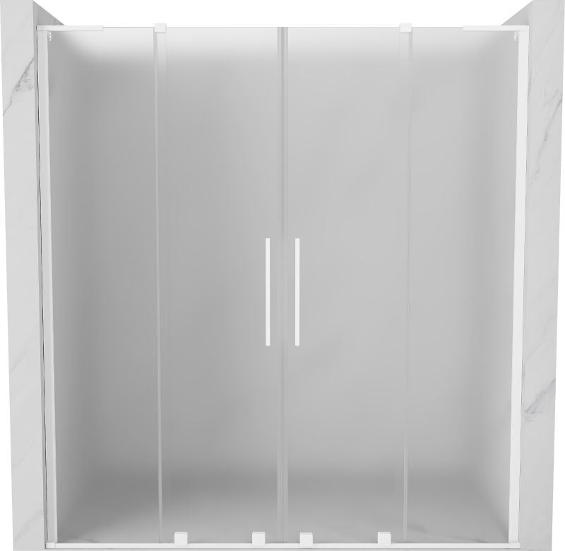 Drzwi prysznicowe Mexen Velar L szron białe 200x200 cm 1 szt.