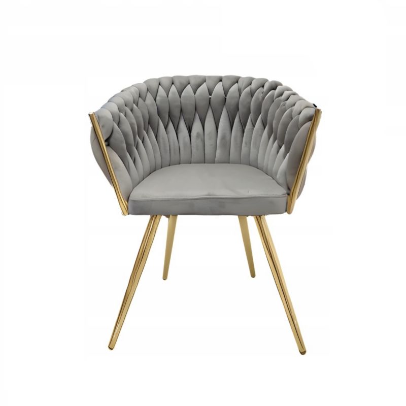 Ozdobny fotel do salonu Family Meble Tilo szary 1szt