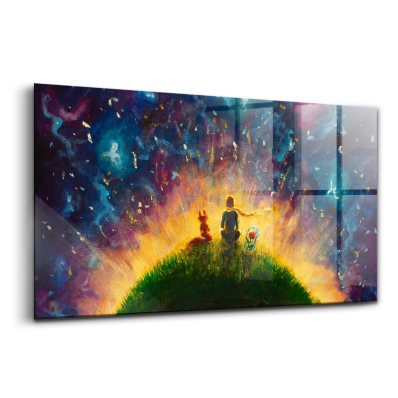 Obraz Szklany Wallfluent 140x70 cm Abstrakcja Ilustracji Mały Książę 1 szt.