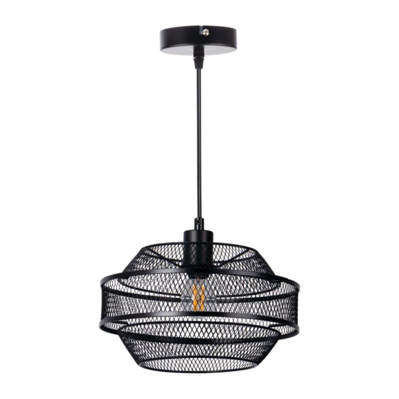 Lampa wisząca LightLogic LL KASS XXL C E14 66187 E14 czarna duża metalowa do LED 1 szt.