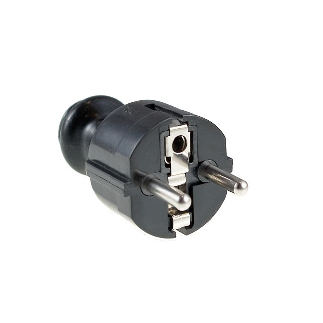 Wtyczka prosta Elgotech 16 A czarna