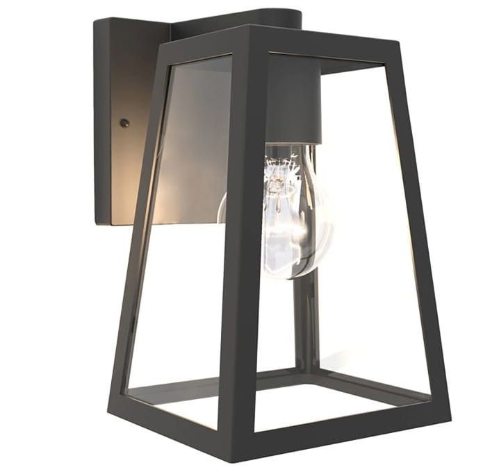 Kinkiet ścienny zewnętrzny Lutec Fia czarny 1 x E27 x 40W IP44 wym: 21,6 x 14 x 16 cm - 1 szt.