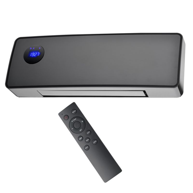 Grzejnik elektryczny Sannover Otelya Luxe 2000 W ścienny z ceramicznym nawiewem, czarny 1 szt.