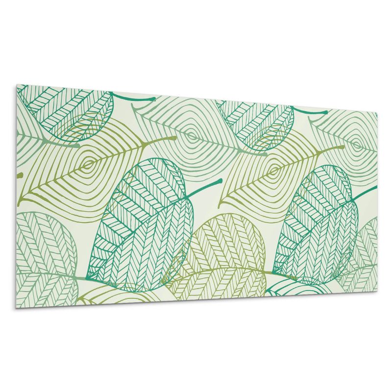 Panel samoprzylepny Wallfluent 100x50 cm Motyw liści z subtelnymi liniami 1 szt.