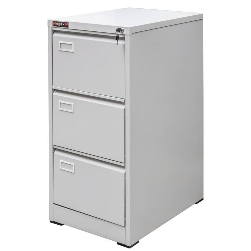 Szafka metalowa kartotekowa Mega-M 3 szuflady Szara 46x62x103cm 1szt.