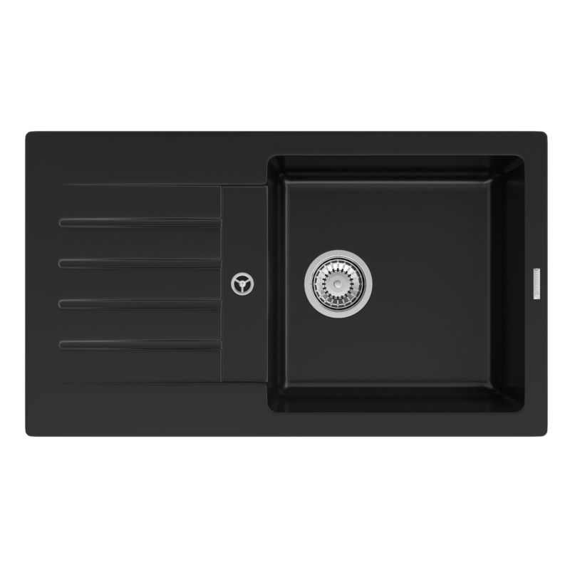 Zlewozmywak Granitowy Jednokomorowy Z Ociekaczem Zlew Granitan Trix Zestaw Syfon 1 Kpt.