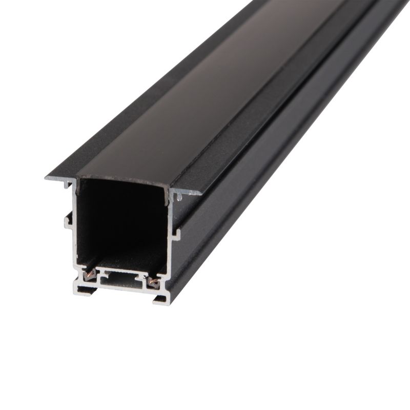 Szynoprzewód MasterLED Luxo 48V podtynk 2m czarny ze środkiem 1 szt.