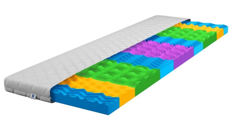 Materac piankowy Venerdi Black Topper 80x200 masujący nawierzchniowy o grubości 7 cm twardość średni 1 szt.