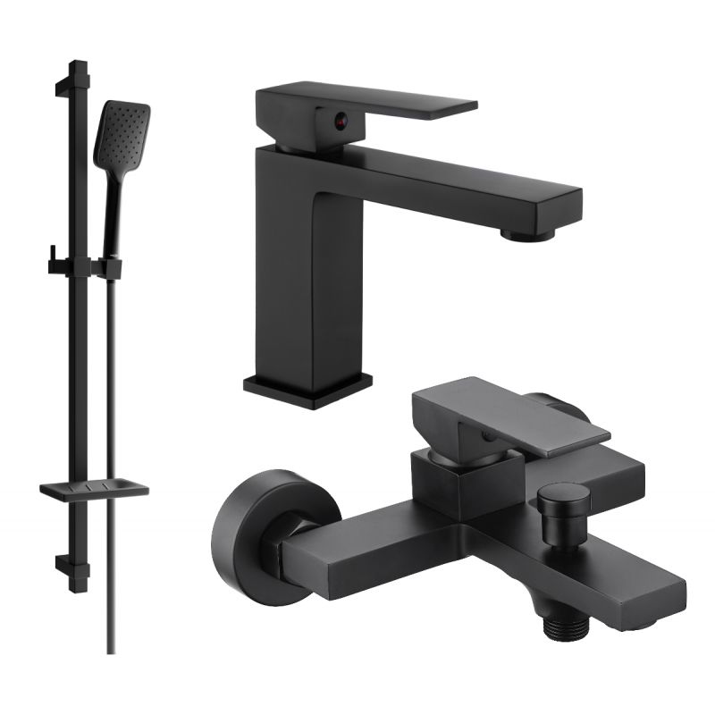 zestaw wannowy Mexen Uno czarny 1 szt.