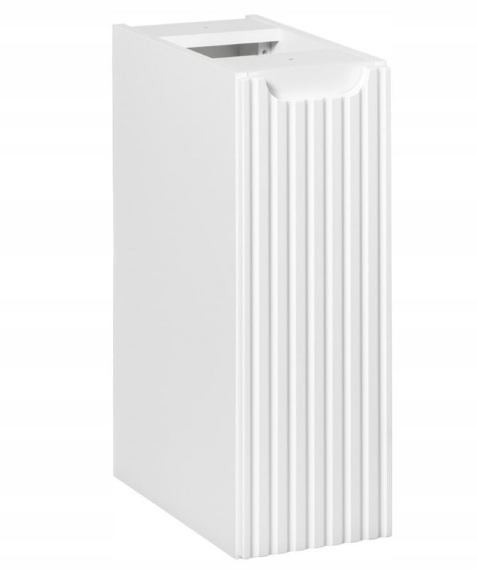 Szafka Łazienkowa dolna pod blat 20 cm Wisząca z frontem ryflowanym Nova White Biała Furnidea 1 szt.