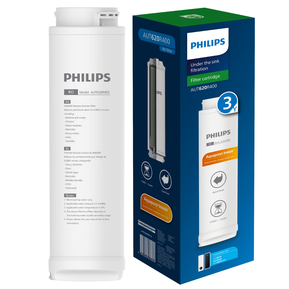 Wkład membrany PHILIPS AUT620R400 do filtra AUT8940/10 oraz AUT8950/10