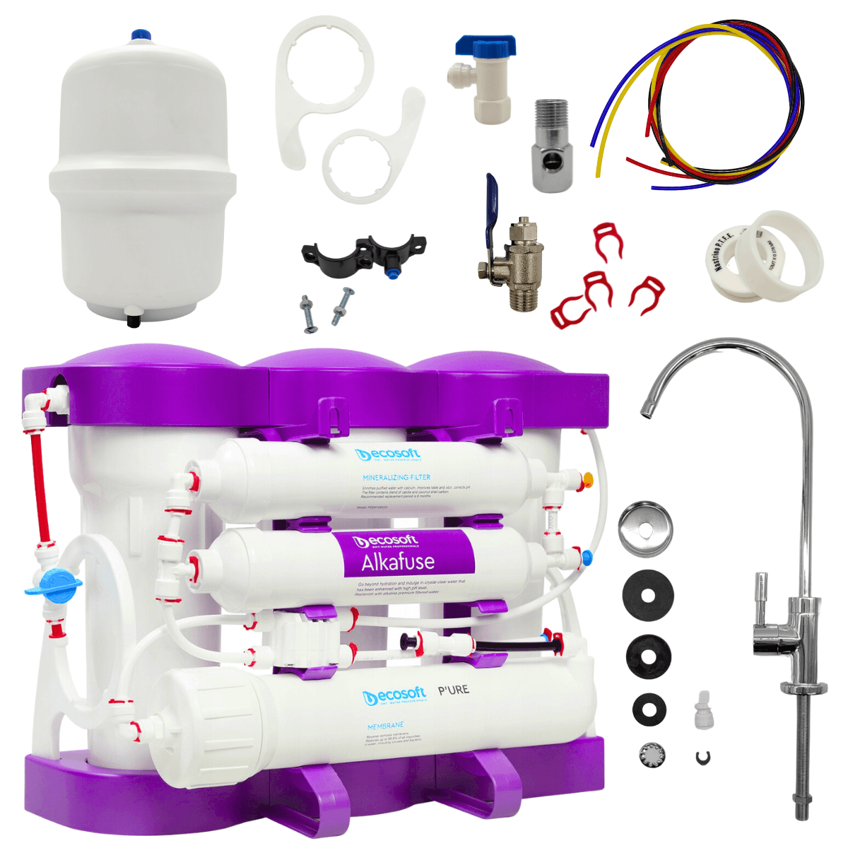 Filtr odwróconej osmozy BWT Ecosoft Pure Alkafuse. Odwrócona osmoza z alkalizacją i mineralizacją wody.