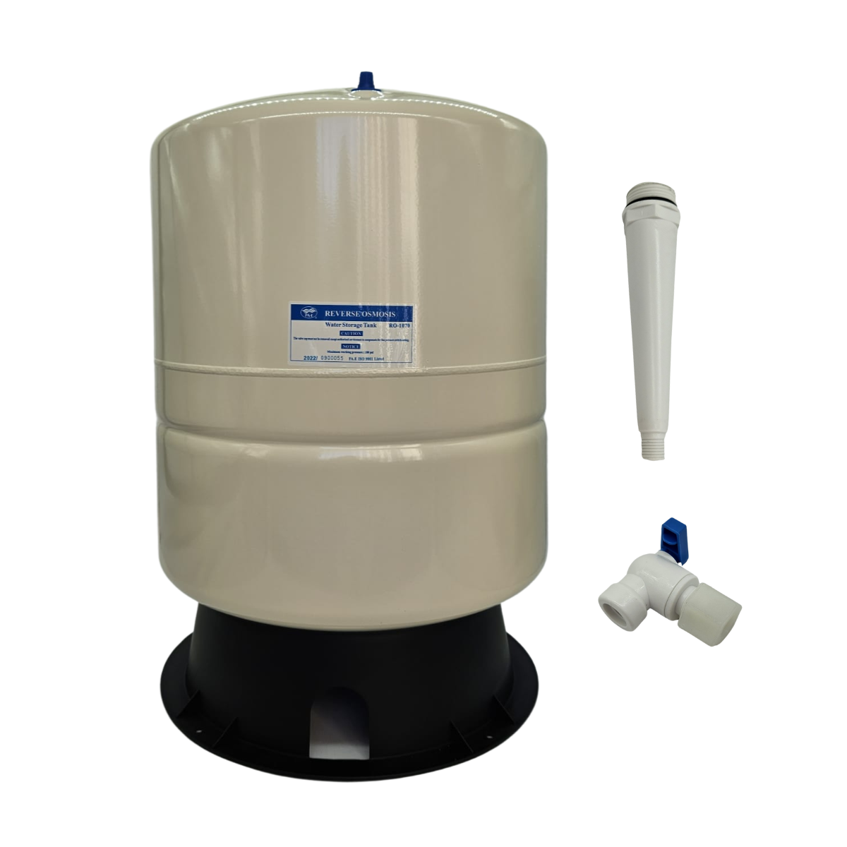 Duży zbiornik wody do filtra odwróconej osmozy 60 litrów. Magazynuje około 30 litrów czystej wody.