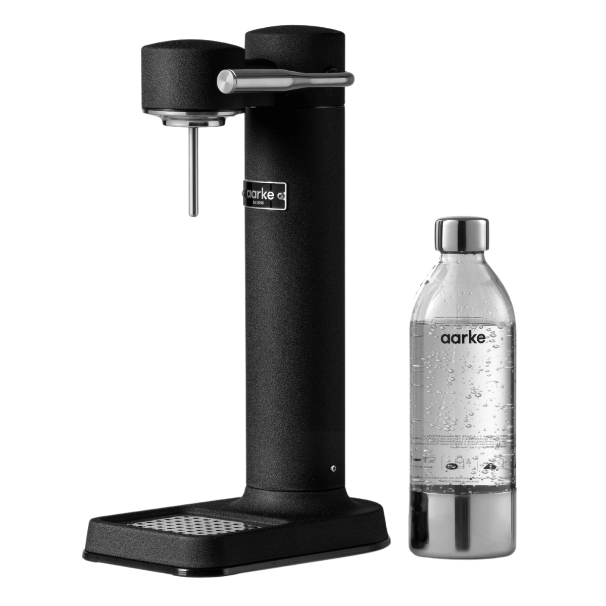 Saturator do produkcji wody gazowanej AARKE 3, w kolorze czarny mat. Woda gazowana w domu.