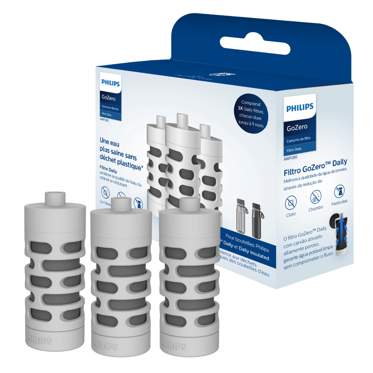 PHILIPS GoZero wkład filtra AWP285. Filtry wymienne do butelek Daily.