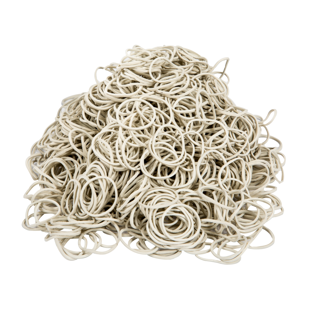 Gumki Recepturki Białe, Grubość 1,5/1,5mm - 1kg 80MM - Opakowania.Online