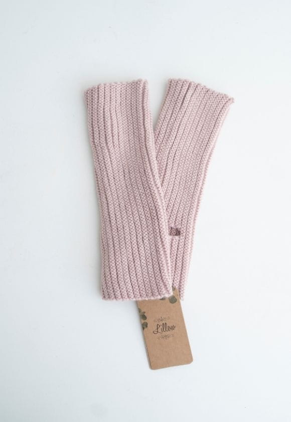 Lillow - MITENKI DAMSKIE - pudrowy róż - Uszyto w Polsce