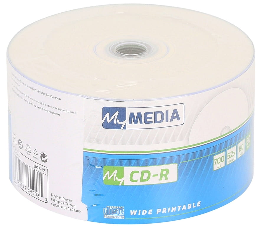 Verbatim CD-R 700MB PRINT s-50 MyMedia 69206 - Henryx24