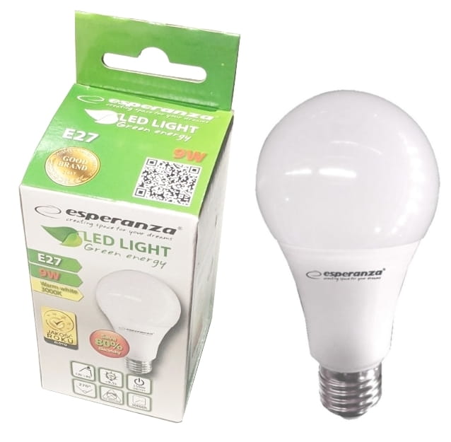 ESPERANZA Żarówka LED E27 9W ELL158 740lm - Henryx24