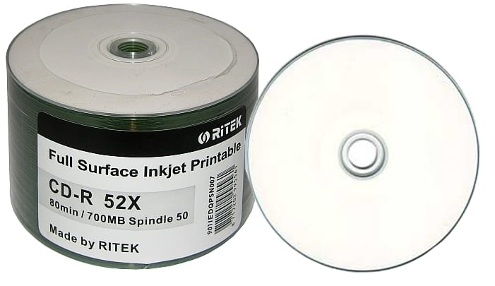 RITEK CD-R PRINTABLE biały FF s-50 (traxdata) 901SP50NOPCPL TRCPW50 - Henryx24