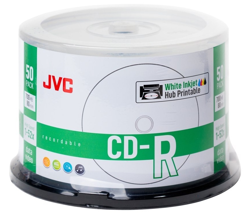 JVC CD-R x52 700MB PRINT FF c-50 JVC50CP 701715JC0021 - Henryx24