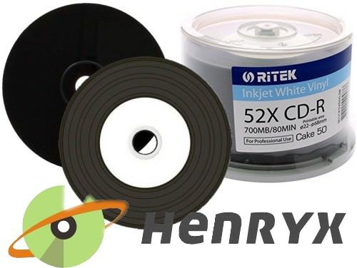 RITEK CD-R 700MB VINYL PRINT c-50 901CK5VINYLIW - Henryx24