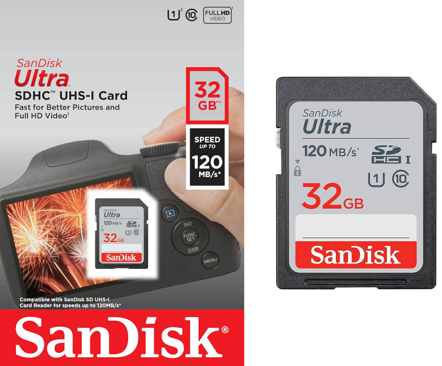 SanDisk SDHC 32GB Ultra 120MB/s SDSDUN4-032G-GN6IN - Henryx24