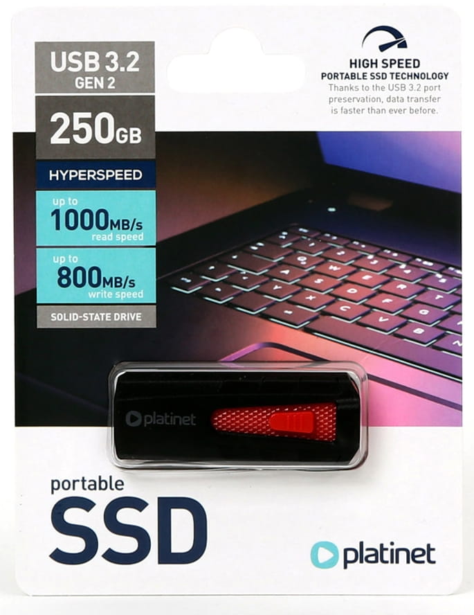 PLATINET USB SSD Pendrive 250GB 45868 1053/890MB PMFSSD250 - Henryx24