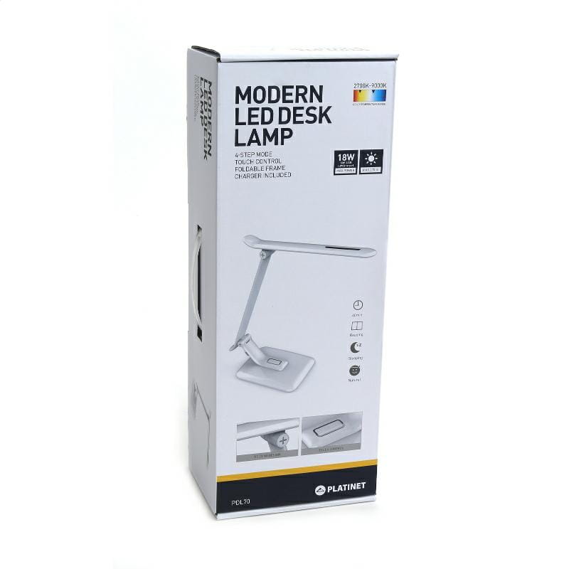 PLATINET Lampka Led 12W +6W USB PDL70 43830 LAMP 12W + 6W USB CHARGER BIAŁA - Henryx24