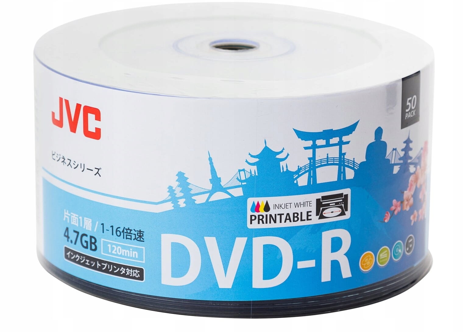 JVC DVD-R x16 4,7GB PRINT s-50 JVD50P 70771BJCK0001 - Henryx24