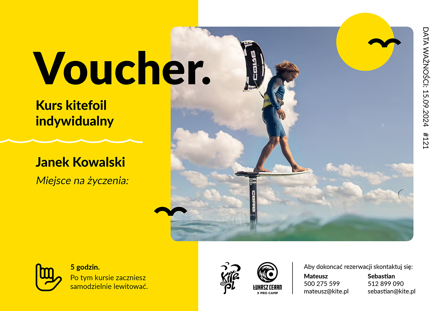 Kurs KITE FOIL indywidualnie w szkole Kite.pl - voucher prezentowy