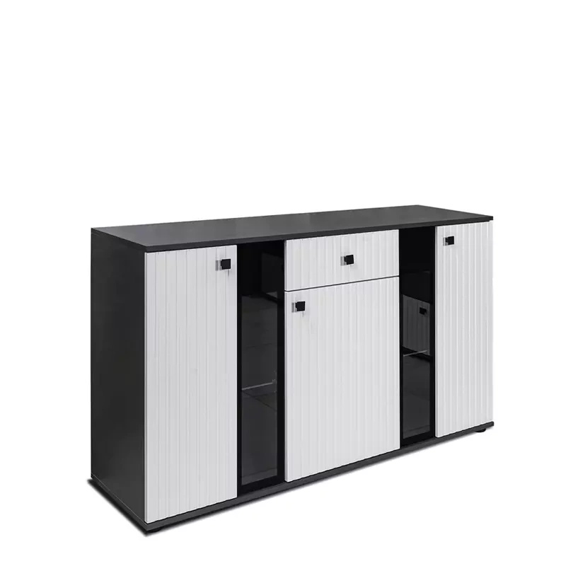 Trzydrzwiowa komoda z witryną nowoczesna KUBA