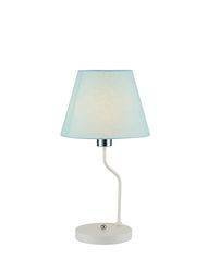 Biała lampka nocna dla dziecka na biurko do pokoju YORK metal tkanina