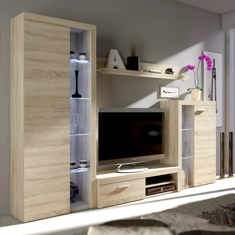 Nowoczesna Meblościanka Dąb Sonoma SAMBA