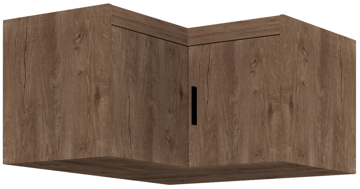 Nadstawka narożna na szafę 98x98 cm KUBA dąb lefkas