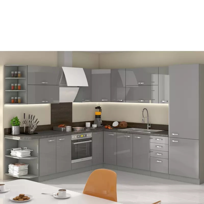 Meble w szarym połysku SILVER 4