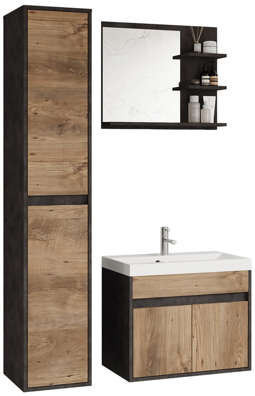 Nowoczesne wiszące meble łazienkowe z umywalką 60 cm CHAPO