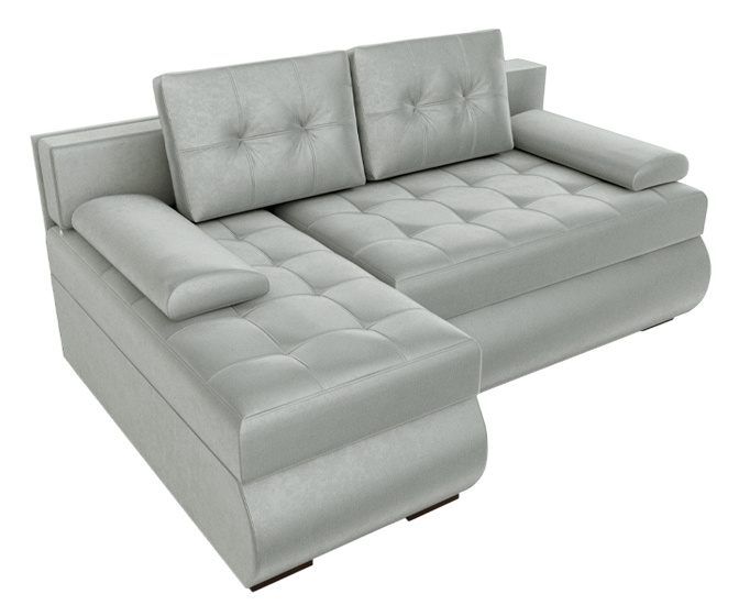 Szary narożnik rozkładany z funkcją spania KASTELL 2